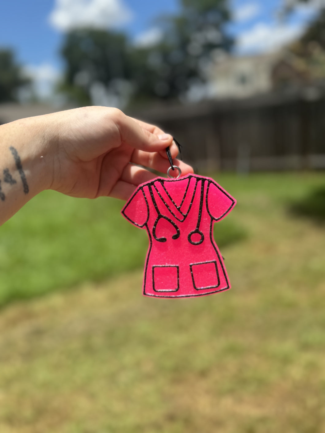 Scrub Top Car Freshie - BAD BITCH