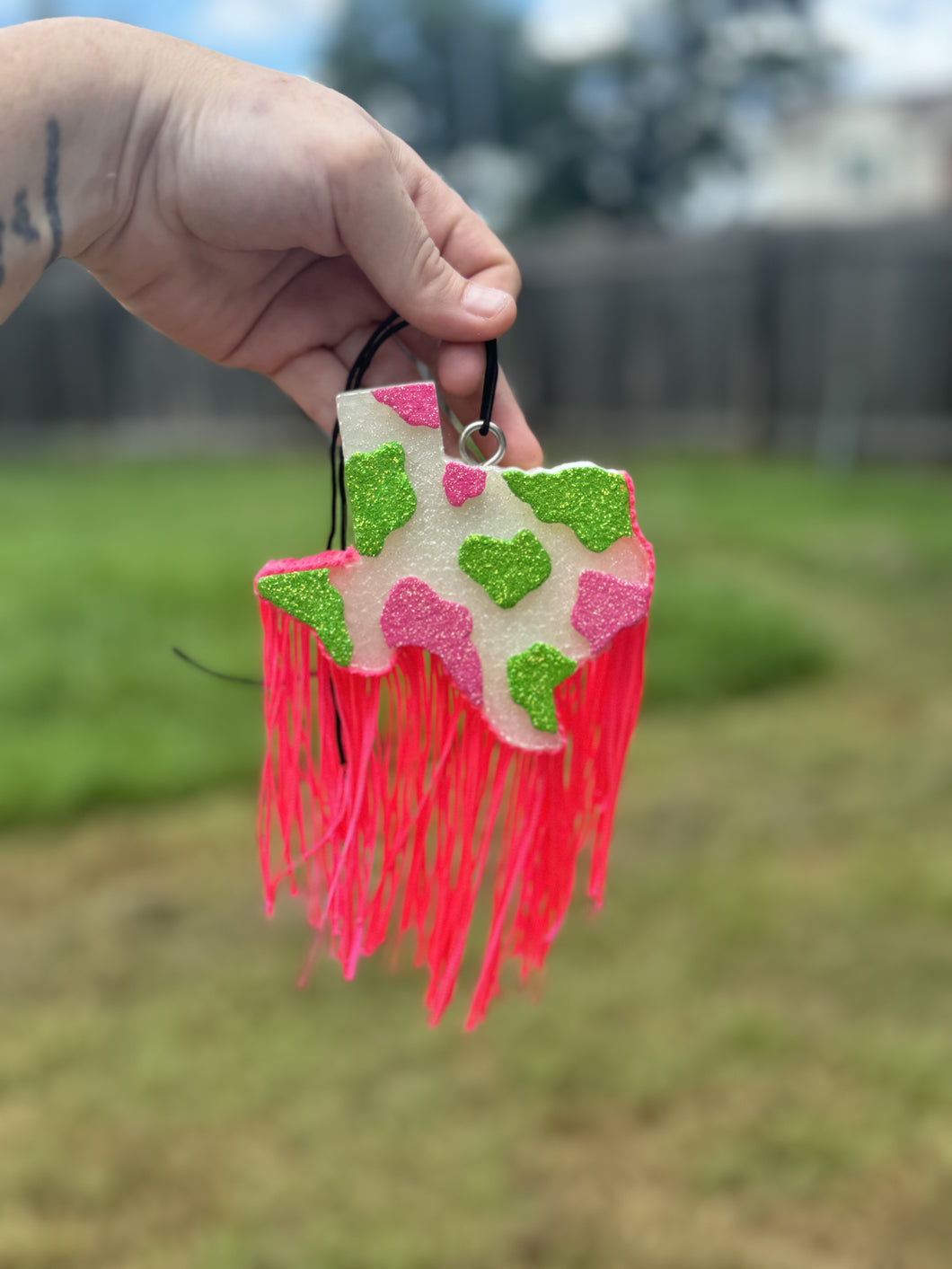 Cow Print Texas Car Freshie - WATERMELON LEMONADE