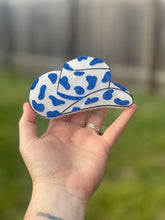 Load image into Gallery viewer, Cowgirl Hat with Cow Print Freshie
